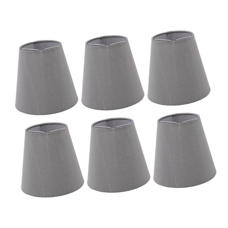 6 Pcs Cloth Lamp Shade Good Light Transmission E14 Candle Bulb Lamp Cover Classic Fabric Lampshade for Bedroom - Image 2