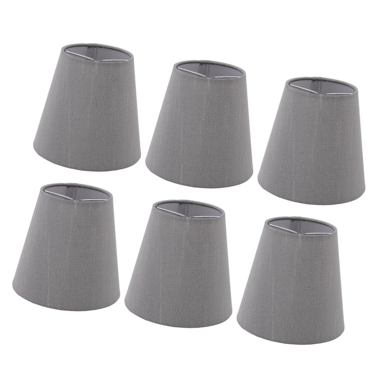 6 Pcs Cloth Lamp Shade Good Light Transmission E14 Candle Bulb Lamp Cover Classic Fabric Lampshade for Bedroom - Image 3