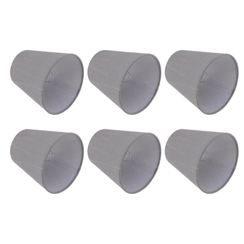 6 Pcs Cloth Lamp Shade Good Light Transmission E14 Candle Bulb Lamp Cover Classic Fabric Lampshade for Bedroom - Image 4