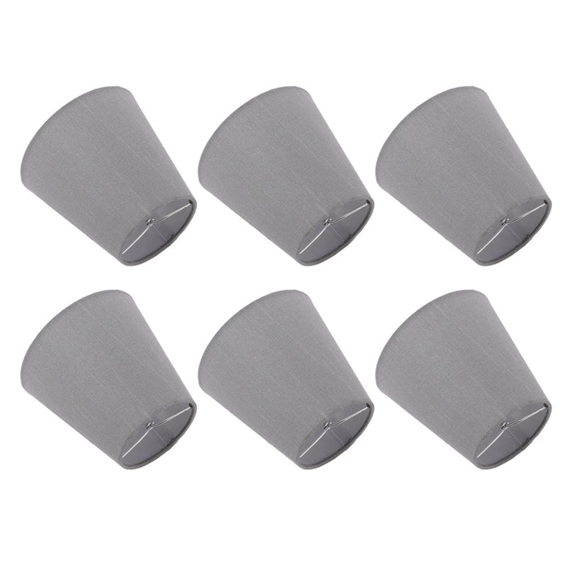 6 Pcs Cloth Lamp Shade Good Light Transmission E14 Candle Bulb Lamp Cover Classic Fabric Lampshade for Bedroom - Image 5