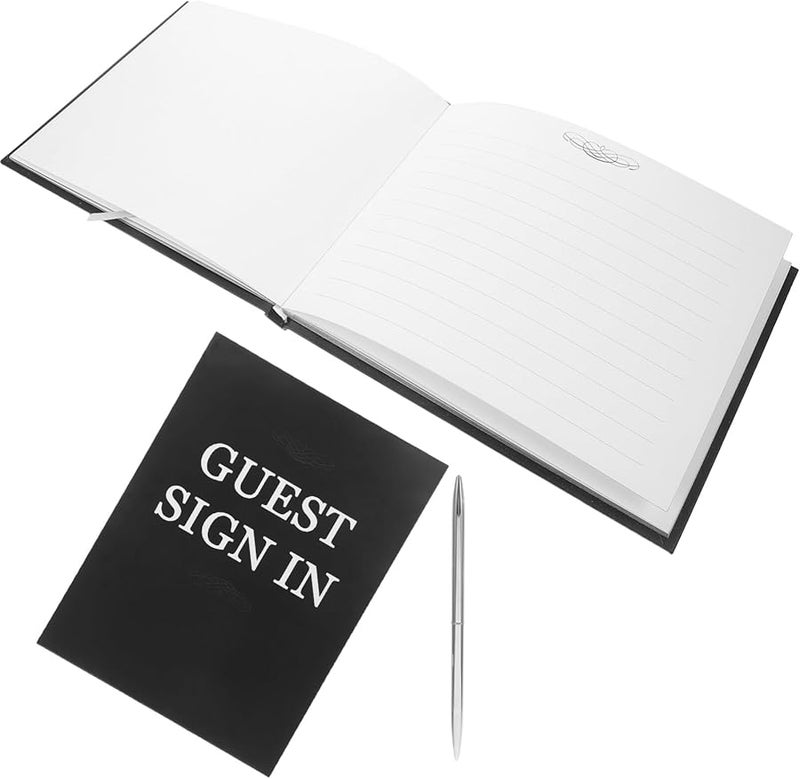 Black Wedding Guest Book Set For Guests To Share Wishes And Memories - Image 2