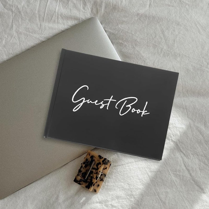 Black Wedding Guest Book Set For Guests To Share Wishes And Memories - Image 5