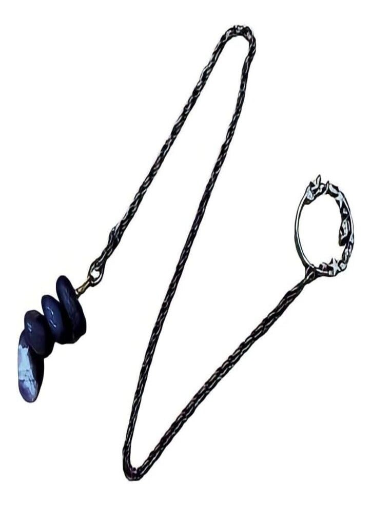 Black stone pendulum used in magnetic hypnosis
