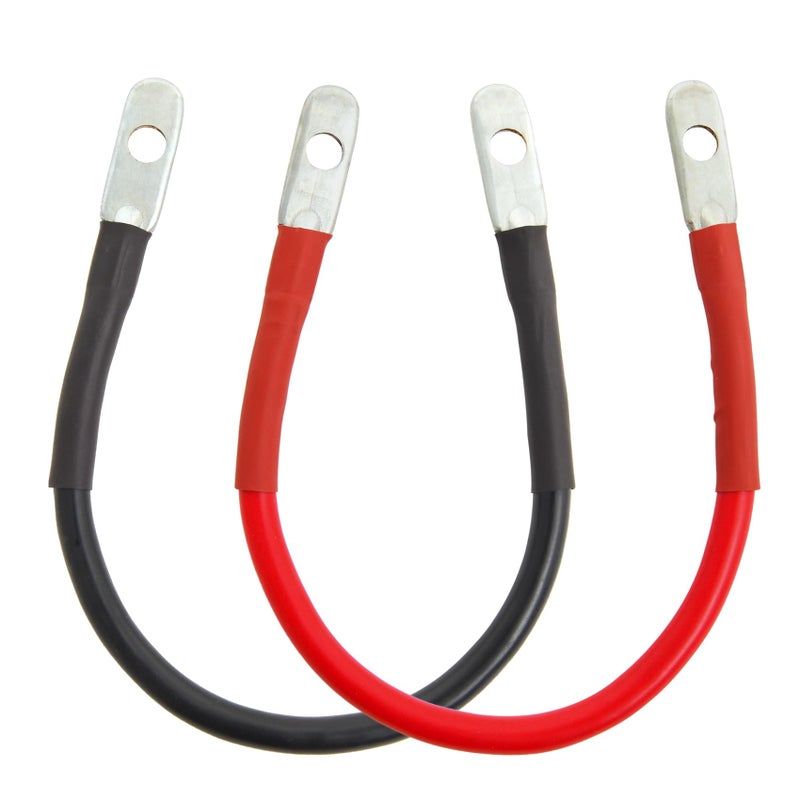 TOPDC 6 AWG Battery Cable 6AWG 12Inch Battery Inverter Cables Set All Copper Conductor Wire with 38 Ring Terminals 6 AWG x 12 Inches for Car Truck RV Solar - Image 3