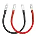 TOPDC 6 AWG Battery Cable 6AWG 12Inch Battery Inverter Cables Set All Copper Conductor Wire with 38 Ring Terminals 6 AWG x 12 Inches for Car Truck RV Solar - Image 2