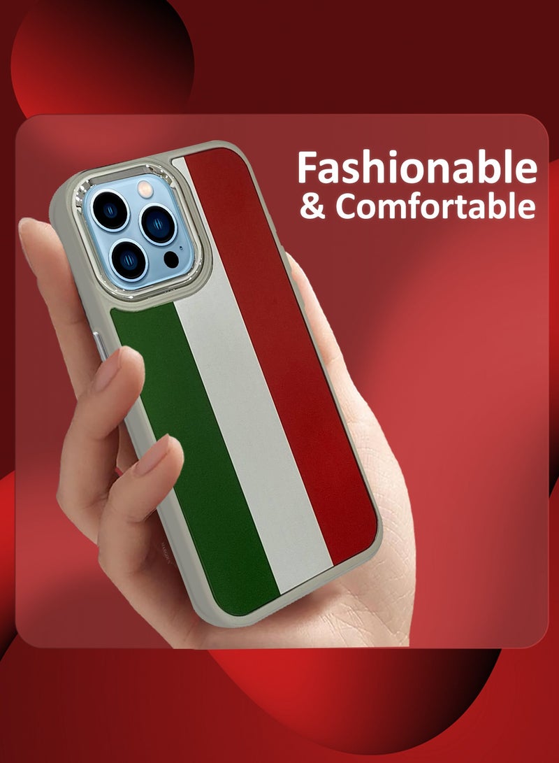 CATANES (for iPhone 13 Pro Max) Case, Hard PC Case,  Shockproof Protective Case Cover / Italy Flag - Side Natural Titanium - Image 5