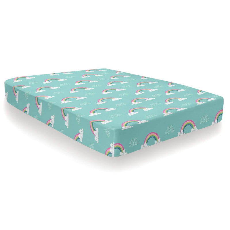 Bedlam Rainbow UnicornFitted Sheet Multicolour Single