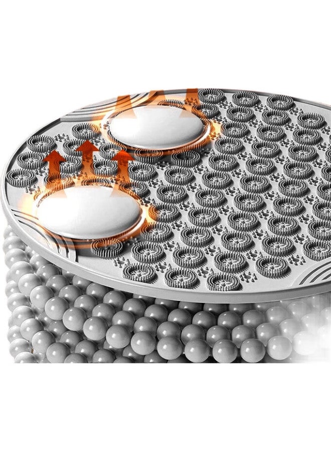 Dweck Dewick Acupressure Foot Massage Mat With Slow Jogging Pad For Foot Reflexology And Meridian Channels, Soft Rubber Gray 55cm - Image 2