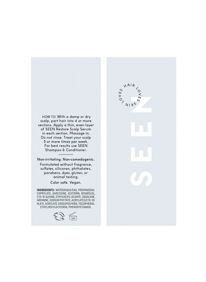 سين سيروم SEEN Restore Scalp، خالي من العطور - سيروم مرطب تم تطويره بواسطة أطباء الجلدية، مثبت سريريًا، يعزز صحة فروة الرأس، آمن للبشرة الحساسة والمعرضة للإكزيما  - Image 2