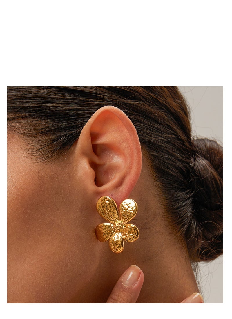 Y-l - Large Flower earring - Image 1