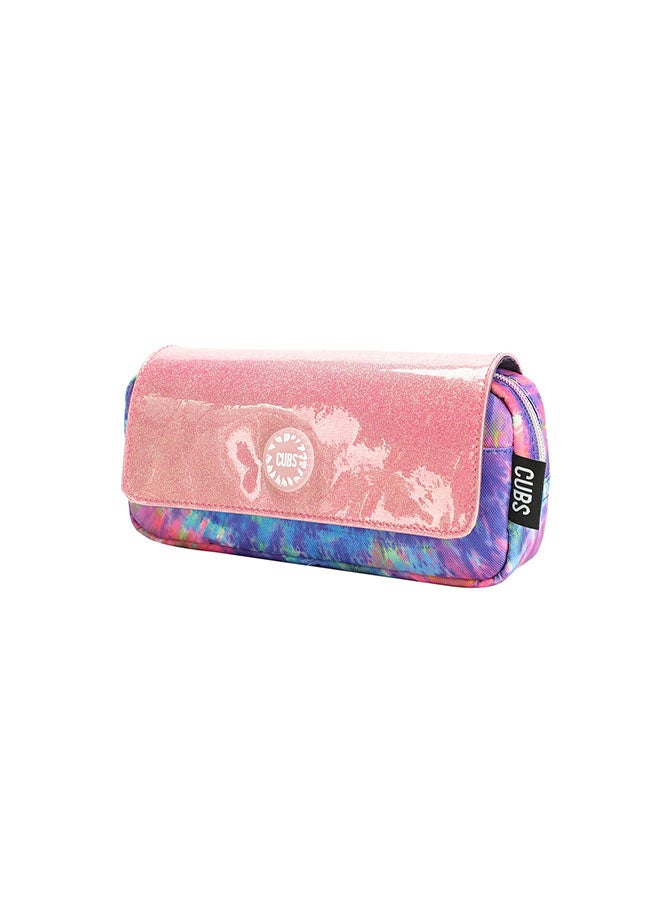 CUBS Tie Dyed Waterproof pencil case pouch with flap/zip closure - Image 2