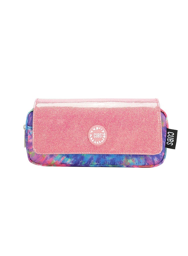 CUBS Tie Dyed Waterproof pencil case pouch with flap/zip closure - Image 1