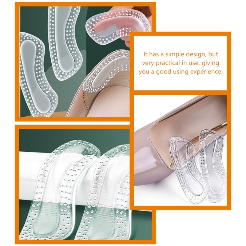 Self Adhesive Heel Cushion Pads 4 Pairs Soft Anti Slip Relief Foot Care Inserts - Image 4