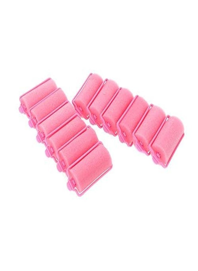RADIONICS 12pcs Magic Sponge Foam Cushion Hair Styling Rollers Curlers Twist Tool Salon Pink - Image 2