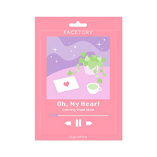 FACETORY K Beauty Face Mask Skin Care - CALMING Sheet Mask for ACNE-PRONE Skin with Heartleaf Extract | Calms Redness Smoothes Texture (5 Pack) - Image 2