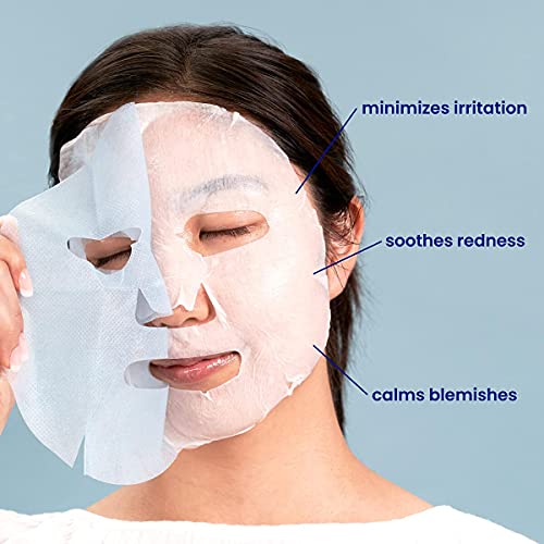 FACETORY K Beauty Face Mask Skin Care - CALMING Sheet Mask for ACNE-PRONE Skin with Heartleaf Extract | Calms Redness Smoothes Texture (5 Pack) - Image 3