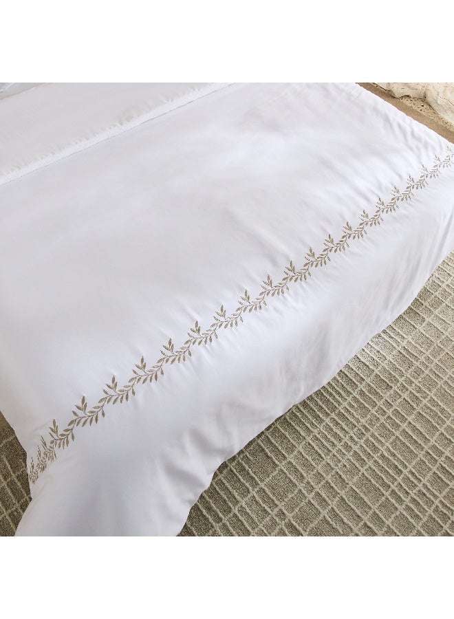 Home Box White Embroidered Cotton King Comforter Set for Home - Image 4