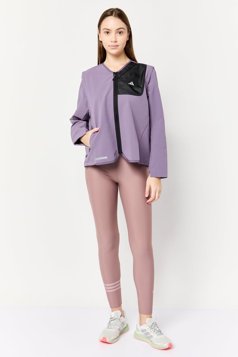 Adidas Women Sportswear Fit Long Sleeve Running Jacket, Multicolor - Image 4