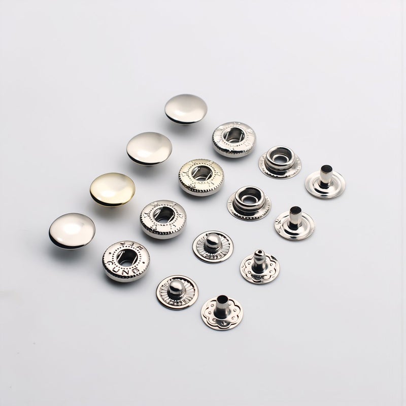 Anti Tear Snap Buttons No Rust No Unintended Pop 12.5mm Metal For Clothing Daily Use - Image 1