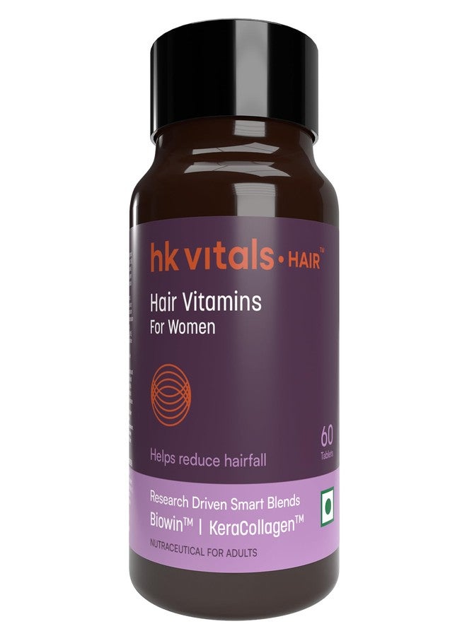 hk vitals Hair Vitamins for Women (60 Tablets) With Biowin™ & KeraCollagen™ | Helps Reduce Hairfall - Image 1