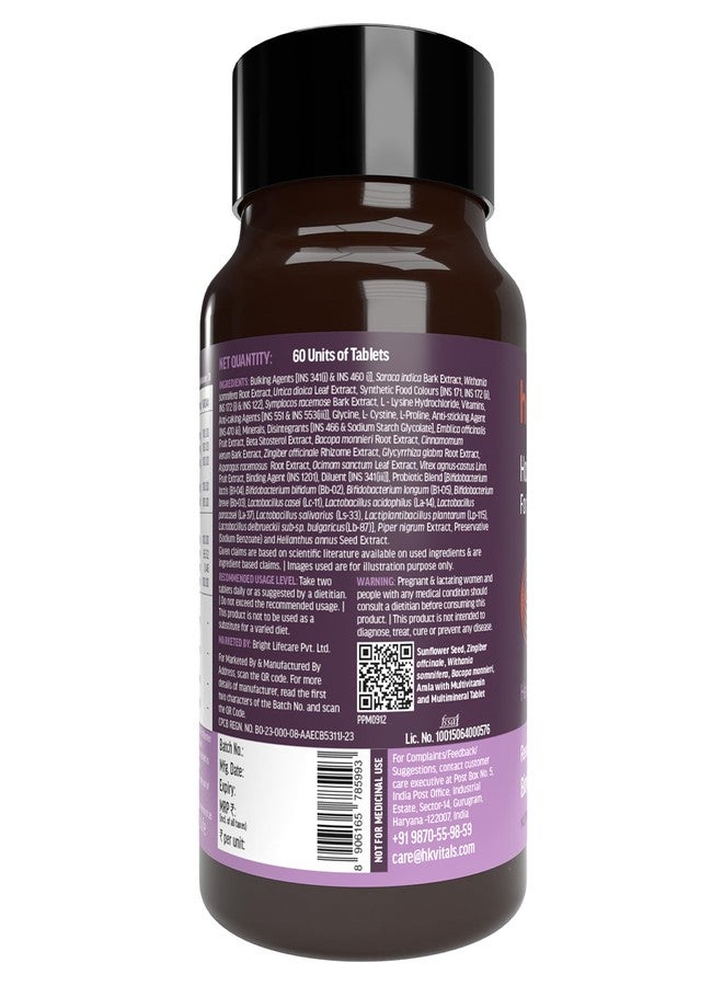hk vitals Hair Vitamins for Women (60 Tablets) With Biowin™ & KeraCollagen™ | Helps Reduce Hairfall - Image 2