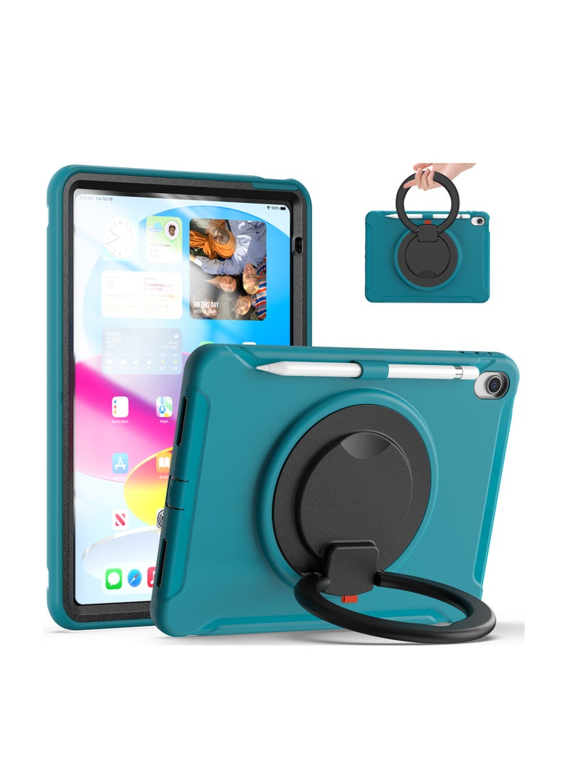 GULFLINK Rugged Heavy Duty Protective Case with Rotating Stand for ipad 10th 10.9 inch 2022（A2757/A2777）Blue  - Image 1