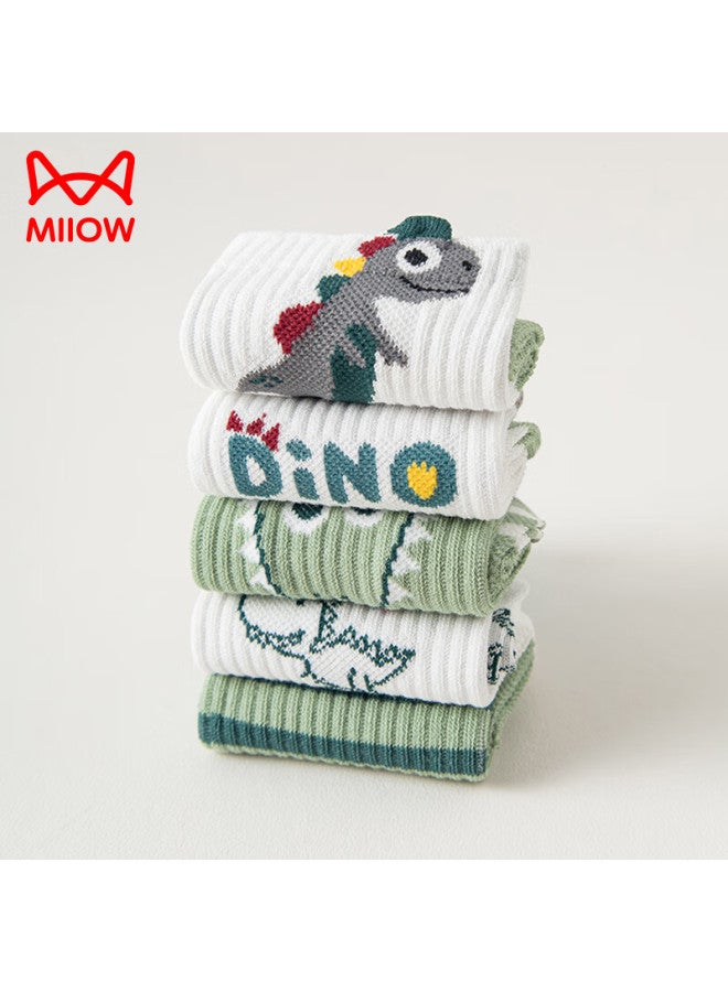MIIOW Children's Socks For Boys, Summer Thin Breathable Mesh Socks, Boys' Thin Mid-calf Cotton Casual Socks - Image 4