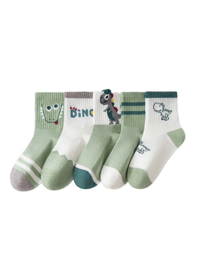 MIIOW Children's Socks For Boys, Summer Thin Breathable Mesh Socks, Boys' Thin Mid-calf Cotton Casual Socks - Image 5