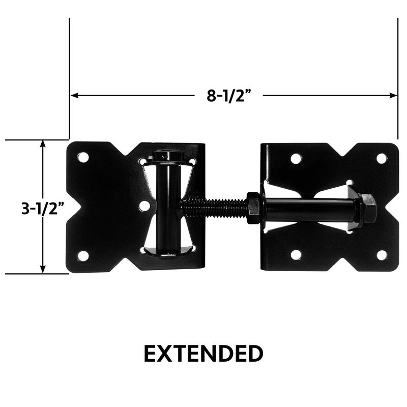 Jake Sales Economy Self Closing Vinyl Gate Hinges - Black - for Vinyl, PVC and Plastic Fencing: Vinyl Fence Gate Hinges w/Mounting Hardware (1 Pair, 2 Hinges) - Image 4