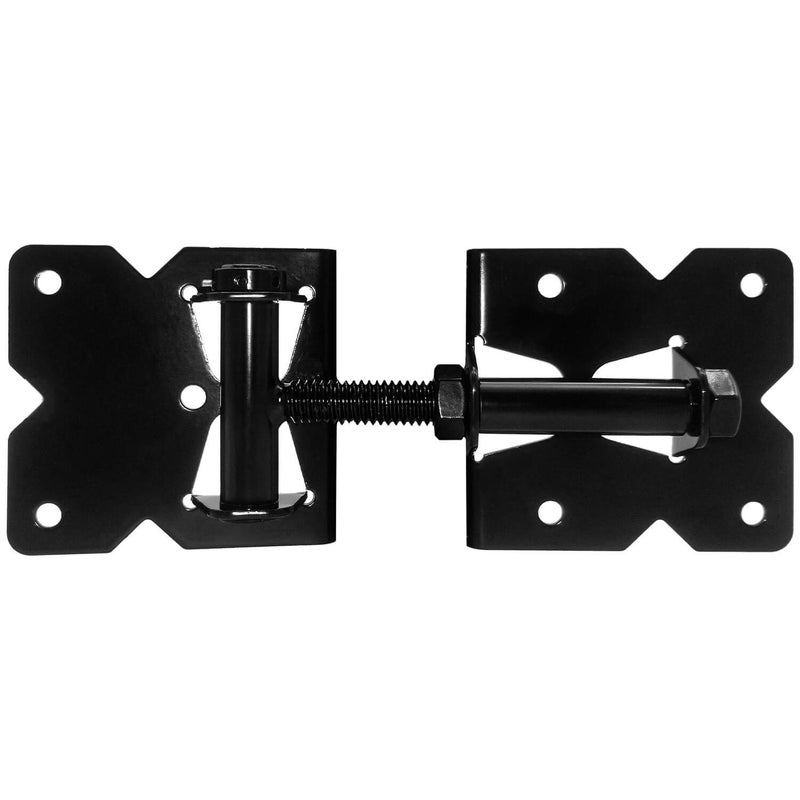 Jake Sales Economy Self Closing Vinyl Gate Hinges - Black - for Vinyl, PVC and Plastic Fencing: Vinyl Fence Gate Hinges w/Mounting Hardware (1 Pair, 2 Hinges) - Image 3