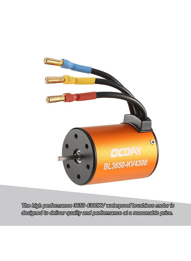 Generic - OCDAY BL3650 4300KV Waterproof Brushless Motor for 1/10 RC Car HSP 94123 HuanQi 727 FS Racing Motor RC Toys Accessories - Image 1