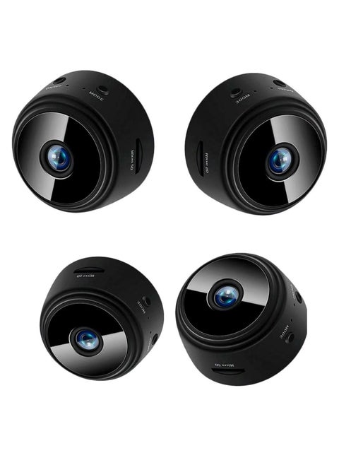 4 PACKS of cameras WiFi Mini Magnetic A9 Wireless full HD 1080P Small Portable Round Camera, Indoor Security Camera , Motion Detection, Instant Notifications Night Vision Camera