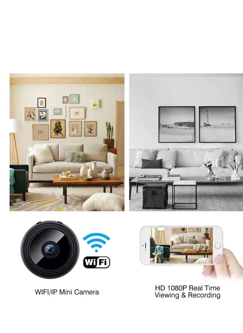 Generic - 4 PACKS of cameras WiFi Mini Magnetic A9 Wireless full HD 1080P Small Portable Round Camera, Indoor Security Camera , Motion Detection, Instant Notifications Night Vision Camera - Image 1