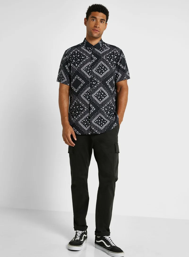 Seventy Five Printed Short Sleeve Viscose Shirt