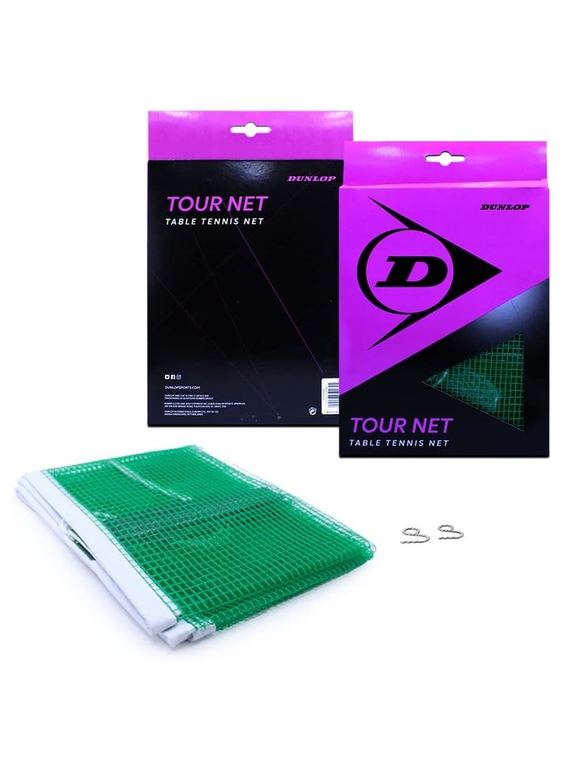 دنلوب شبكة جولة DUNLOP TT AC | مجموعة شبكة تنس الطاولة | بناء متين | سهل الإعداد للاستخدام في المنزل أو النادي - Image 1