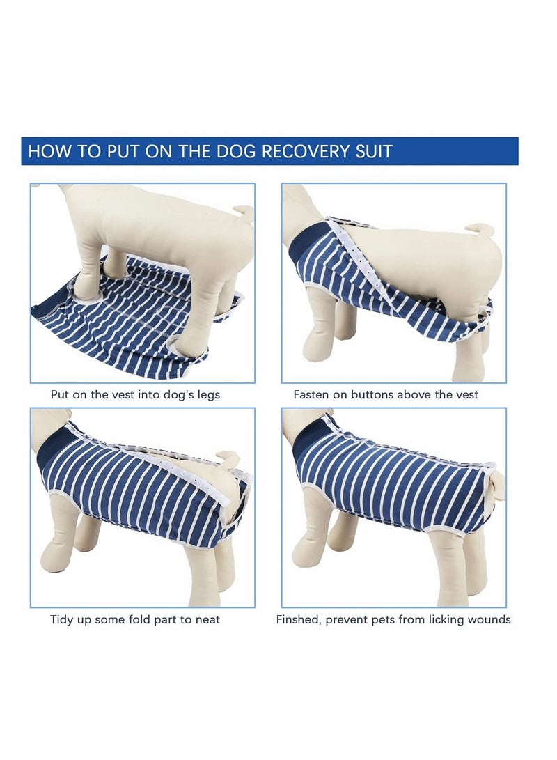 كاست ويف بدلة الانتعاش للكلب ، تعقيم الكلاب ، ثوب جراحي ، انتعاش الحيوانات الأليفة مرنة عالية ، ملابس تمريض للكلاب بعد الفطام والتعقيم ، قميص الانتعاش لجروح البطن (حجم s) - Image 4