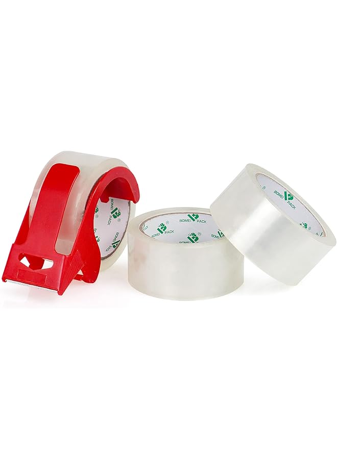 erorex Clearing Tape 3 With Free Dispenser 1.88In X 55Y Transparent Tape Refills For Shipping Box Aging Tape For Office And Storage School Supplies 3 - Image 3