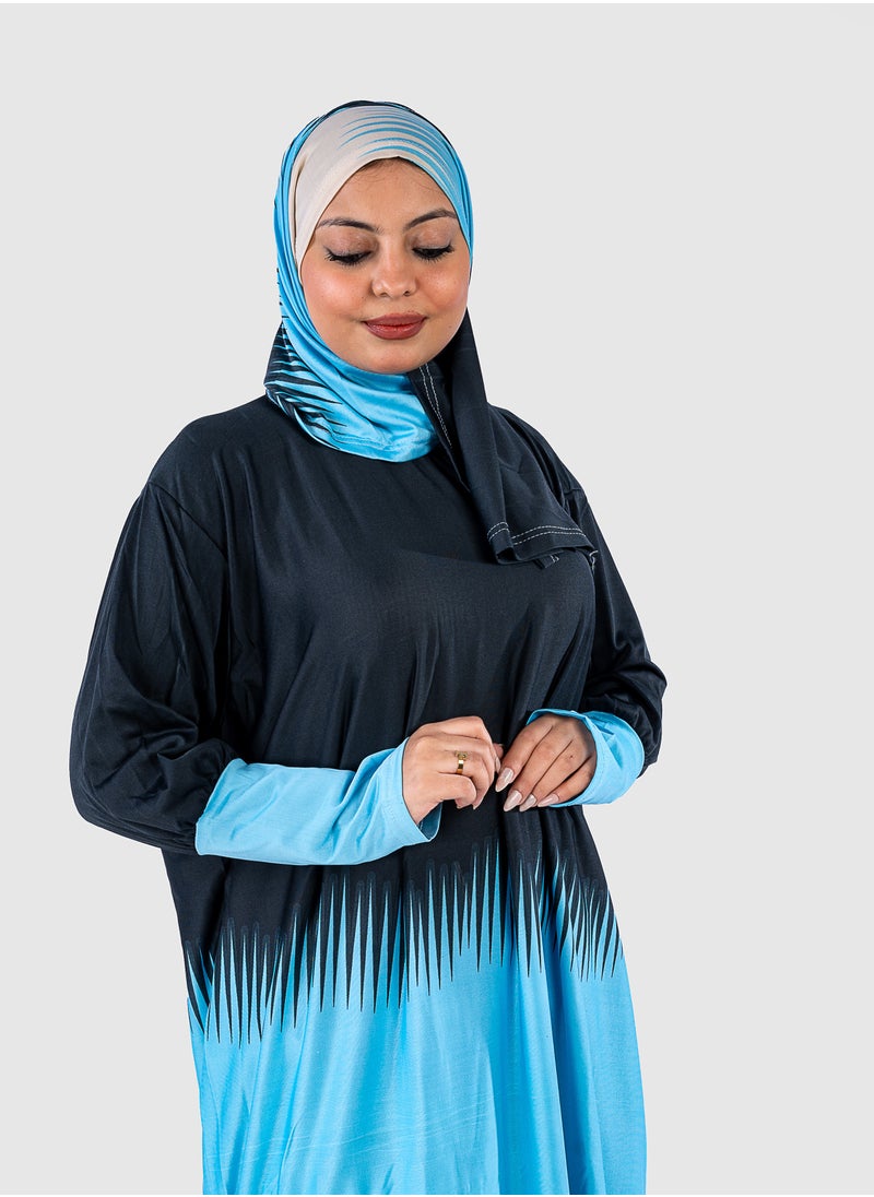 أرت لوك فستان طويل مريح بأكمام طويلة للصلاة  - Image 3