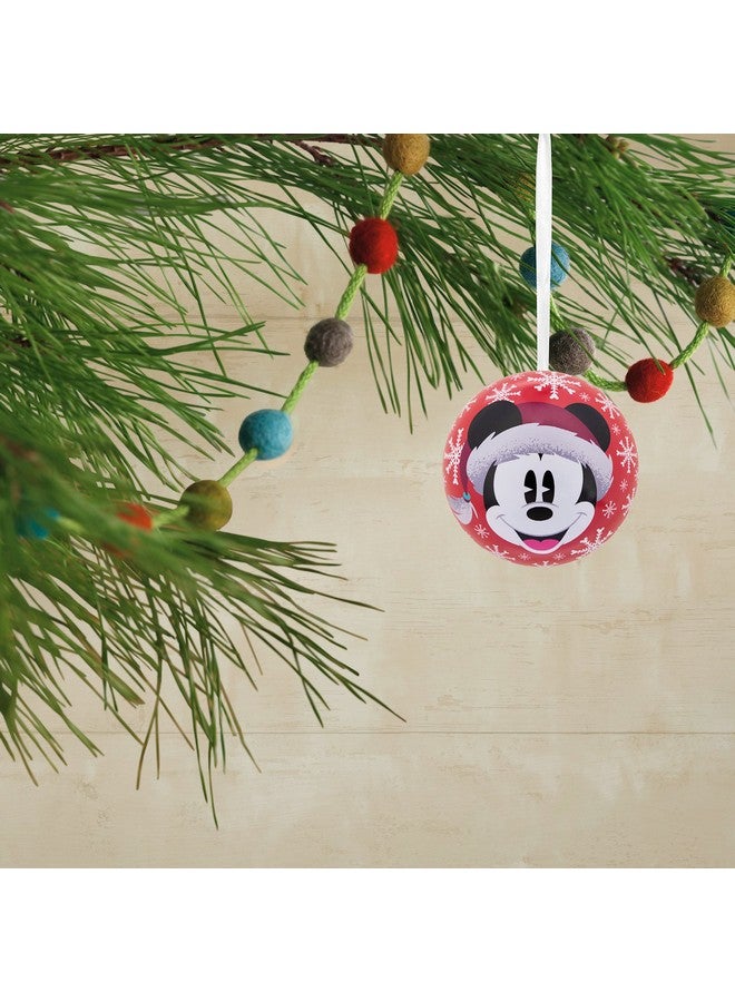 Hallmark Disney Mickey Mouse and Disney Minnie Mouse Tin Ball Christmas Ornaments, Set of 12 - Image 4
