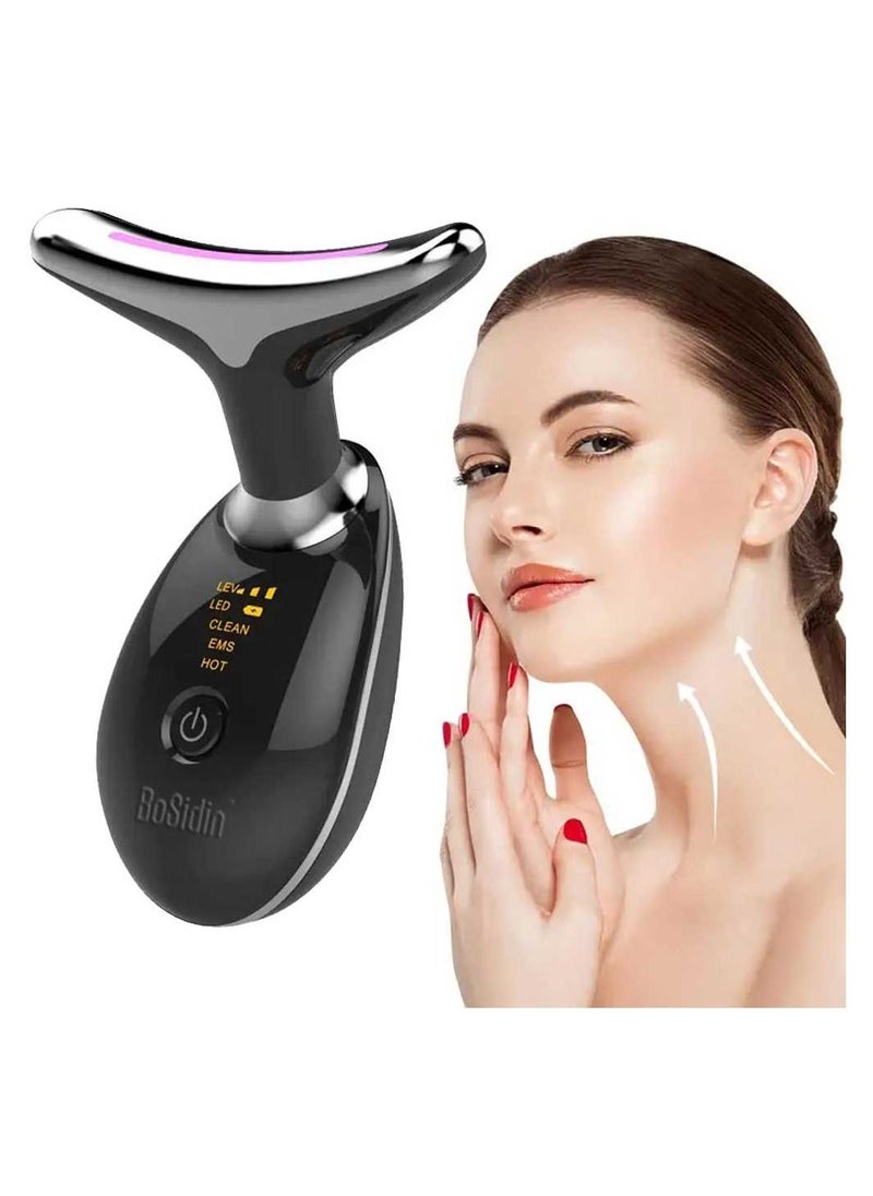 Bosidin Face Neck Lifting and Tightening Massager Anti-Aging Device, Wrinkle and Double Chin Remover Beauty Device Black  - Image 2