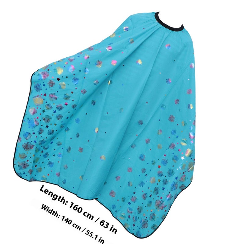 Salon Client Waterproof Cloth Haircut Cape Hair Cutting Cloak Barber Cape Haircut Gown with Rose Pattern for Adults Women Men - Image 2