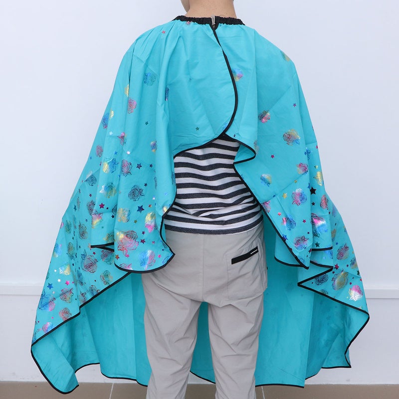 Salon Client Waterproof Cloth Haircut Cape Hair Cutting Cloak Barber Cape Haircut Gown with Rose Pattern for Adults Women Men - Image 4