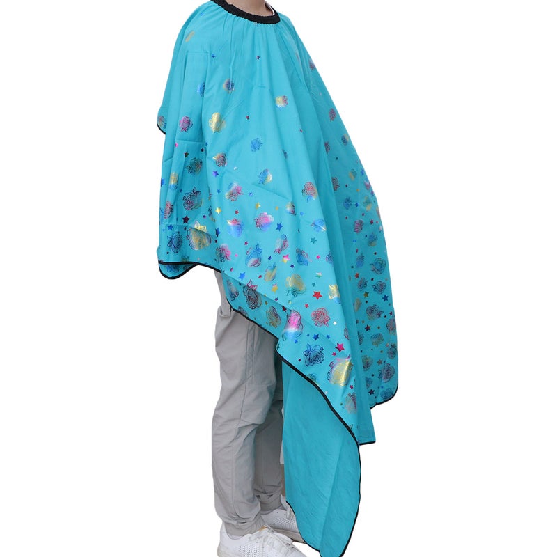 Salon Client Waterproof Cloth Haircut Cape Hair Cutting Cloak Barber Cape Haircut Gown with Rose Pattern for Adults Women Men - Image 3