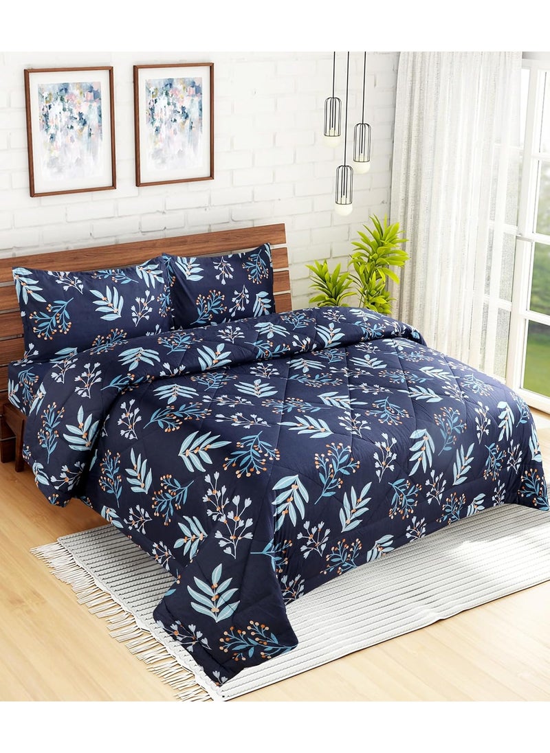 FLOATING DREAMS FLOATING DREAMS 220 TC Glace Cotton AC Comforter Set King Size Double Bed with 1 Flat bedsheet Two King Pillow Covers 4 Pieces Bedding Set  - Image 2