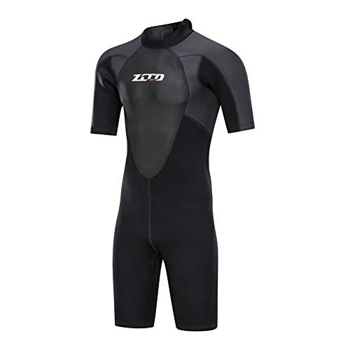 ZCCO Shorty Wetsuit Men's 3mm Premium Neoprene Full Sleeve for Snorkeling, Surfing,Canoeing,Scuba Diving Suits (3MM,L) - Image 1
