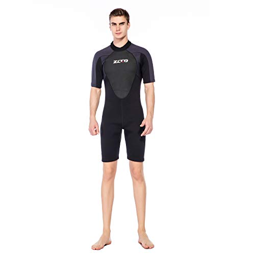 ZCCO Shorty Wetsuit Men's 3mm Premium Neoprene Full Sleeve for Snorkeling, Surfing,Canoeing,Scuba Diving Suits (3MM,L) - Image 5