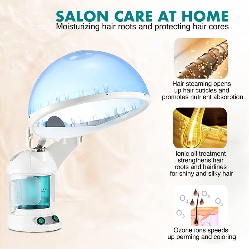 DENFANY Hair Steamer, 2 in 1 Hair and Face Steamer for Natural Hair with UV Ozone, Face Steamer Hair Humidifier Moisturising Hydration System Sprayer for Personal Care Use at Home and Salon - Image 5