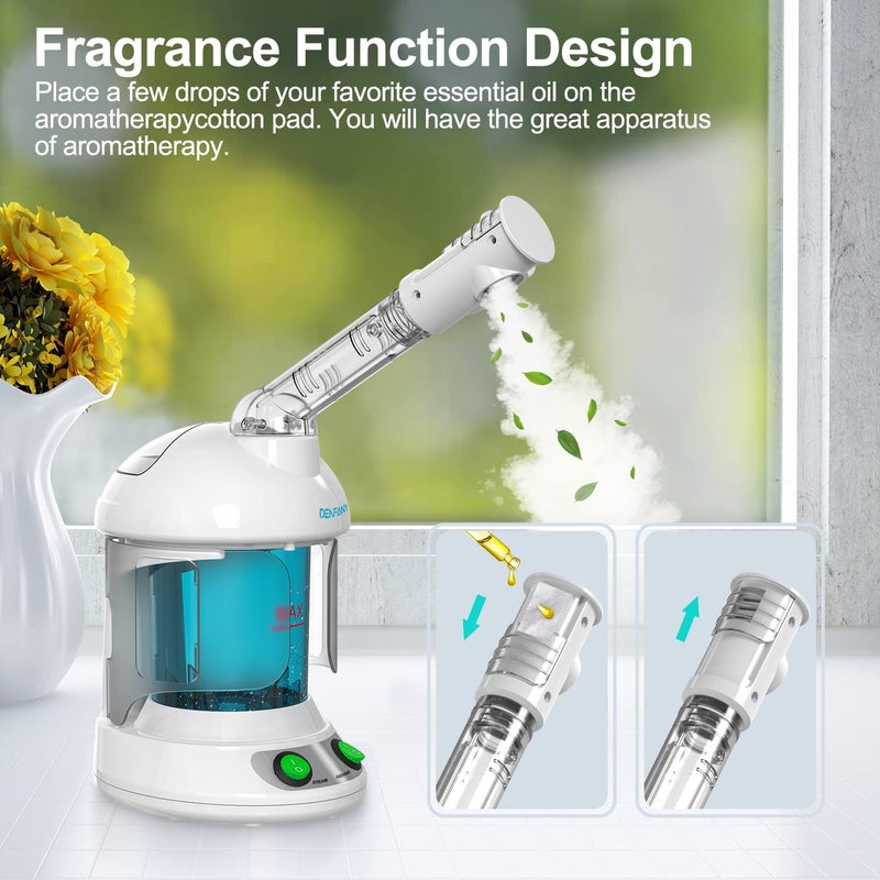 DENFANY Hair Steamer, 2 in 1 Hair and Face Steamer for Natural Hair with UV Ozone, Face Steamer Hair Humidifier Moisturising Hydration System Sprayer for Personal Care Use at Home and Salon - Image 4