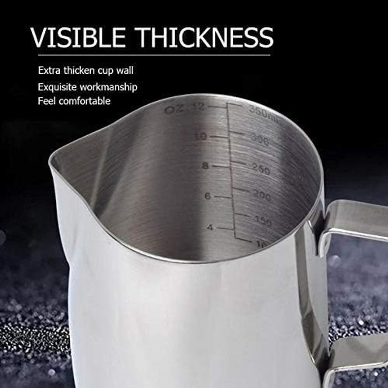 ALKAYAN Stainless Steel Milk Frothing Espresso Coffee Barista Craft Latte Cappuccino ... - Image 3