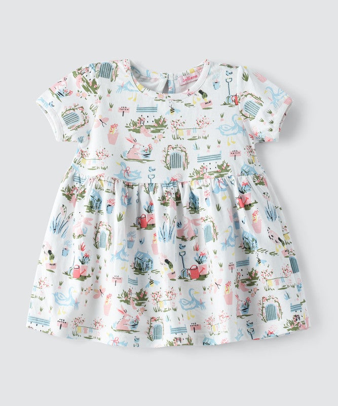 JELLIENE BABY GIRL ALL OVER PRINT DRESS - Image 1